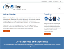 Tablet Screenshot of ensilica.com